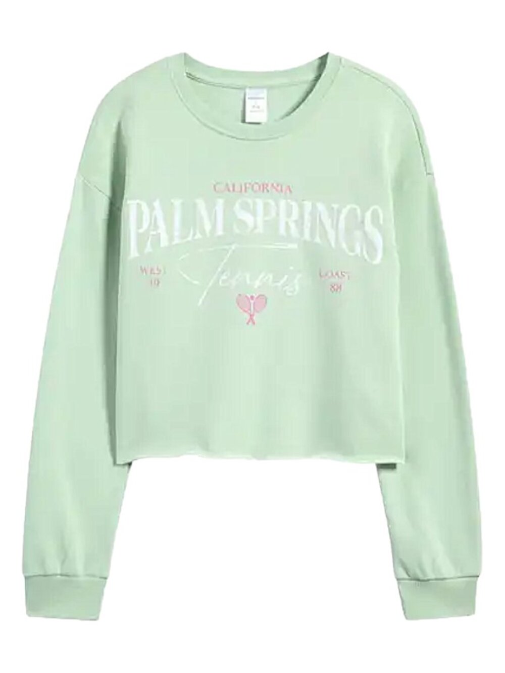 Cropped Sweatshirt Palm Springs Tennis Nordstrom Girls L 10-12